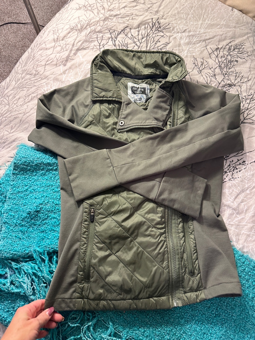 Freedom Trail Olive Green Quilted Jacket